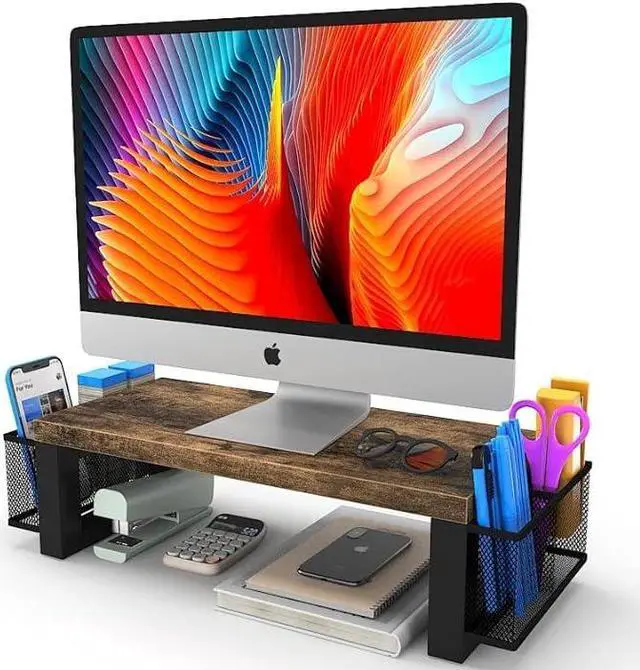 Main image of WESTREE Monitor Stand Riser with Storage, Desktop Computer Monitor Stand, Multi-Purpose Desk Organizer Shelf for Laptop Computer PC