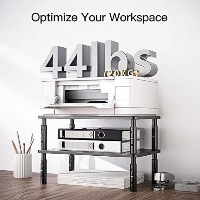 Alt view image 6 of 6 - HUANUO Monitor Stand, 2 Pack, Monitor Riser, 2 Monitor Stand Height Adjustable, Computer Monitor Stand for 2 Monitors,Laptop Stand for Desk