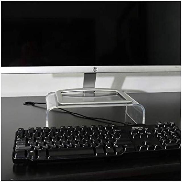 Alt view image 7 of 7 - AMT Premium Acrylic Clear Monitor Stand Laptop/PC/Multimedia Monitor Riser for Home Office