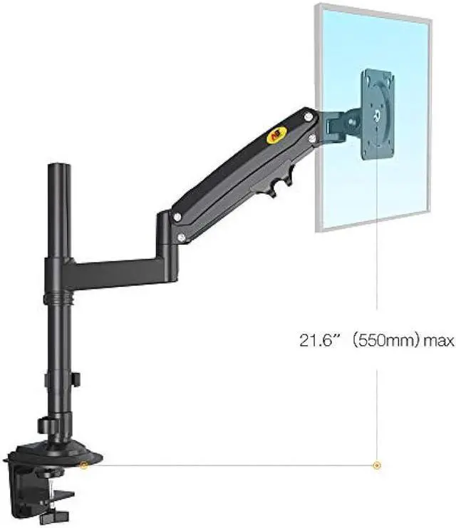 Alt view image 6 of 6 - NB North Bayou Monitor Desk Mount Long Arm for 22''-35''Monitors from 4.4 to 26.4lbs Ultra Wide Full Motion Swivel Height Adjustable Monitor Stand H100-B
