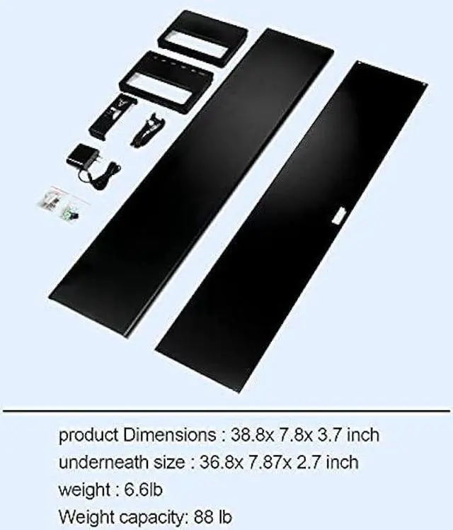 Alt view image 6 of 7 - Vaydeer 2 Tiers Dual Monitor Stand USB 3.0 Aluminum Monitor Riser Strong & Sturdy Suitable for Computer,PC Monitor, Laptop, TV, Printer Metal Desk Organizer Black