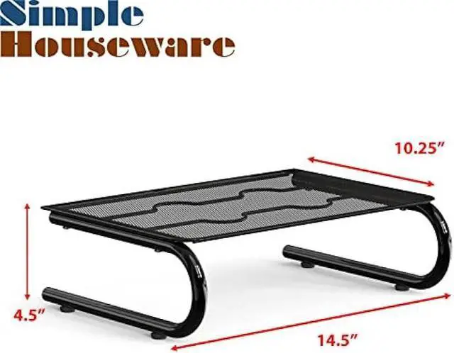 Alt view image 4 of 4 - 2 Pack - SimpleHouseware Mesh Monitor Stand Riser
