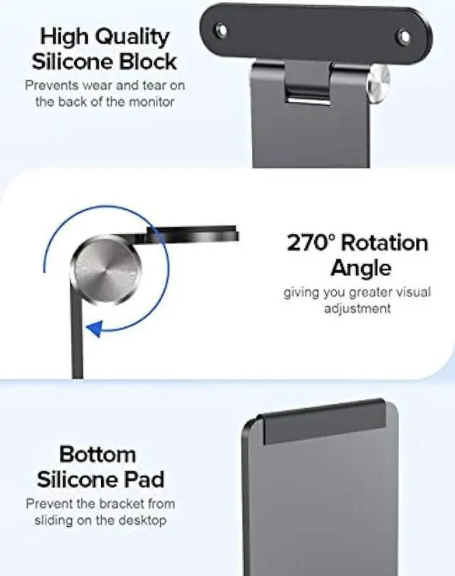 Alt view image 5 of 7 - UPERFECT Portable VESA Monitor Stand with Hand Screw, 7 to 18.5 inch Freestanding VESA Monitor Desk Mount with Swivel/Tilt/Rotation, fits Monitor with M3/M4*75MM VESA