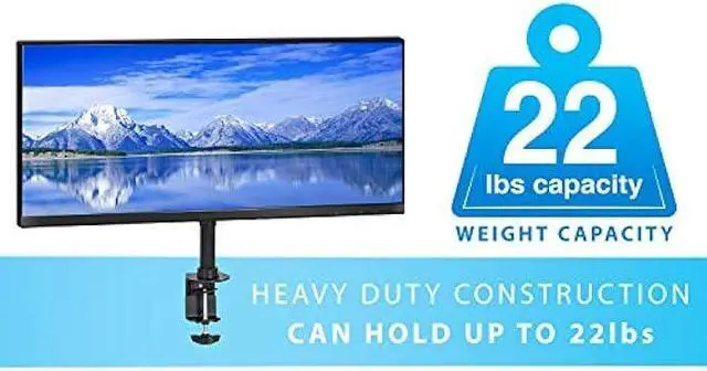 Alt view image 4 of 6 - Mount-It! UltraWide Monitor Mount and TV Desk Mount | Heavy-Duty Height and Tilt Adjustable Monitor Stand for Screens up to 42 | VESA 75x75mm  200x200mm