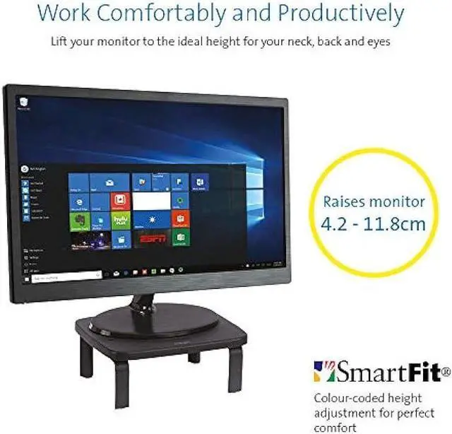 Alt view image 2 of 6 - Kensington SmartFit Monitor Stand for up to 21 Screens - Black (K52785WW)