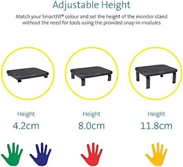 Alt view image 4 of 6 - Kensington SmartFit Monitor Stand for up to 21 Screens - Black (K52785WW)