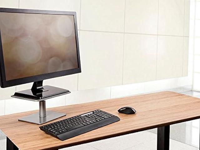 Alt view image 6 of 6 - Monoprice Universal Monitor Riser Stand - Silver Perfect for Raising Your Monitor About 4.7 to 6.7 Inches - Workstream Collection
