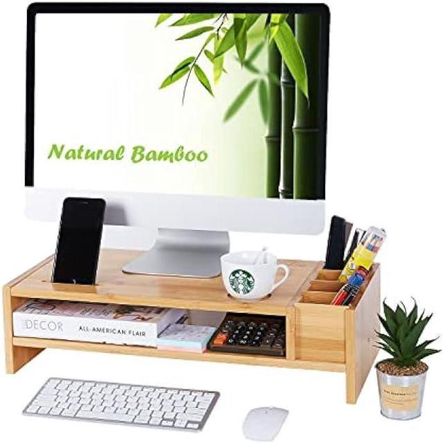 bamboo monitor stand