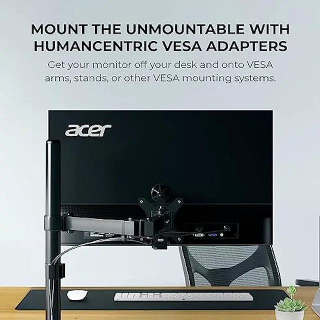 Alt view image 5 of 6 - HumanCentric VESA Mount Adapter Bracket, VESA Adapter Compatible with Acer Monitor R240HY bidx, R221Q, R271, SB220Q, R241Y, RT240Y, RT270, SA220Q, SA230 bi, SA240Y, SA270 Bbix, SB230, SB240Y and More
