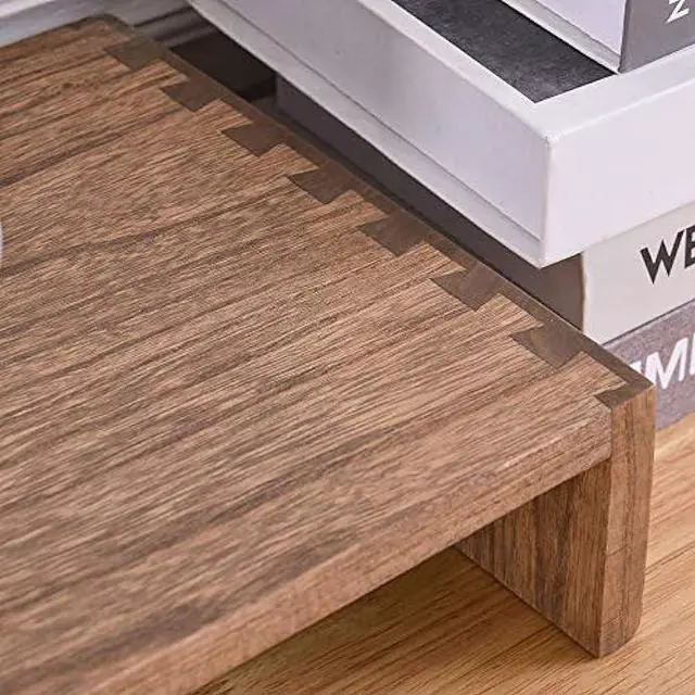 Alt view image 5 of 7 - Kirigen Monitor Stand Wooden - Desk Stand Wood for Computer/Laptop/TV Printer - Monitor Arms & Stands Desk Riser for Office Desktop Workspace Organizers Platforms Stands (39,Dark Brown)