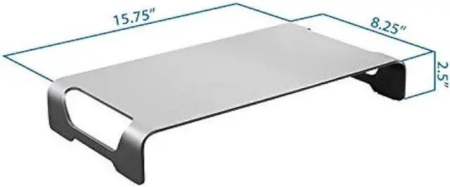 Alt view image 6 of 6 - Mount-It! Aluminum Monitor Stand for iMac - Wide Unibody Monitor Riser - Metal Monitor Stand Desktop Organizer with Keyboard Storage - Universal Desktop Monitor Riser for PC, iMac, MacBook, Laptop