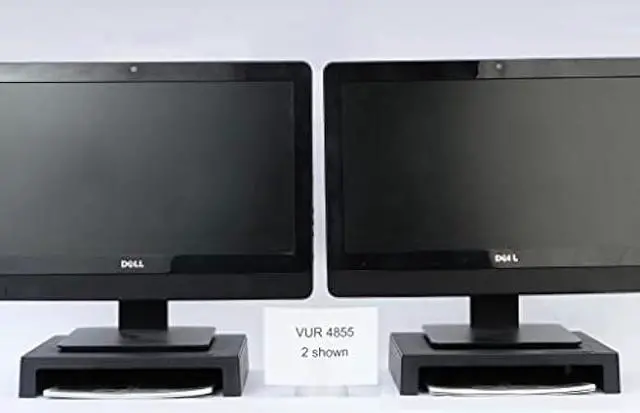 Alt view image 3 of 7 - Vu Ryte Stackable 2 Inch Computer Monitor Riser Stand, VuRyser 2, Black, VUR 4855 (2-Pack)