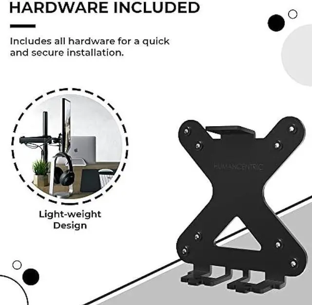 Alt view image 7 of 7 - VESA Mount Adapter for HP Pavilion 27xw, 25xw, 24xw, 23xw, 22xw, 22cwa, 27cw, 25cw, 24cw, 23cw, and 22cw Monitors - by HumanCentric