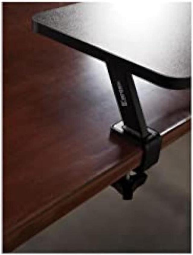 Alt view image 5 of 6 - Kantek Ergonomic Mounted Computer Monitor Riser Stand, Floating Desk Shelf, Clamp On Base, 25.6 X 10.2 X 5.1, Black