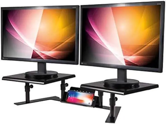 Alt view image 4 of 6 - Allsop 31883 Metal Art ErgoTwin Dual Monitor Stand