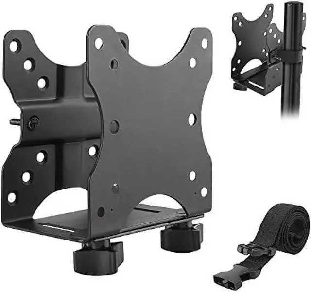 Main image of Mount-It! Mini Computer Mount - Thin Client Mount Bracket | Easily Mount Mini PC's or Mac Mini's Under a Desk, Behind a Monitor or Attach to Poles | VESA Computer Mount 75x75 and 100x100mm