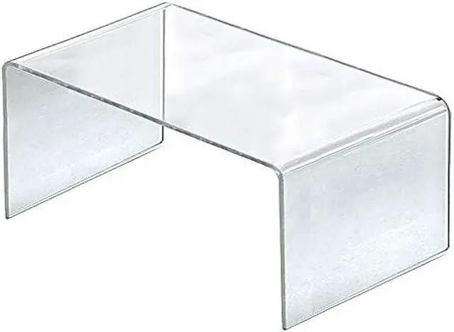 Main image of Azar Displays, 515311, Acrylic Laptop Stand, Computer Riser for Desk, Monitor Stand, Closet Organizer for Clothes & Shoes, Cabinet Display for Accessories and Decor, Clear, 4 Pack, 12x7.75x6