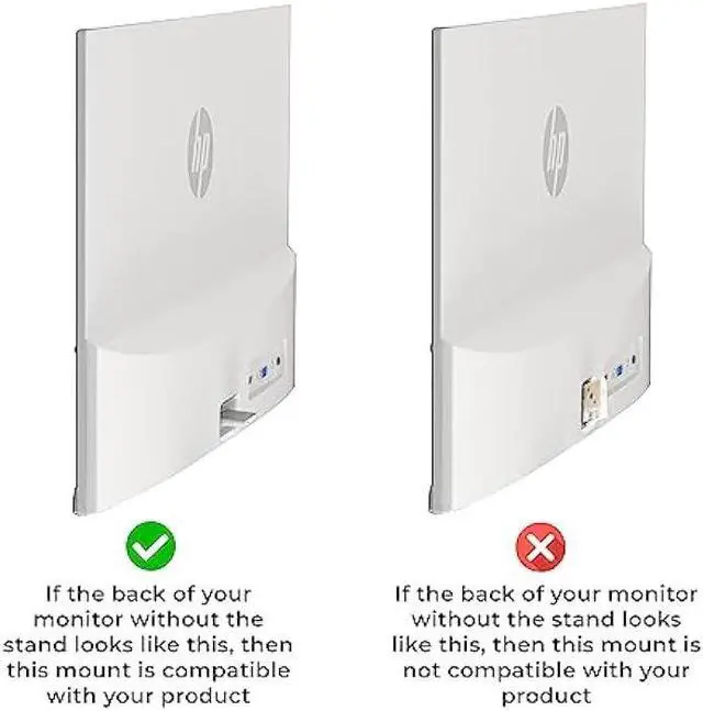 Alt view image 3 of 6 - HumanCentric VESA Mount Adapter for HP Monitors 22er, 22es, 22f, 23er, 23es, 23f, 24ea, 24ec, 24er, 24es, 24f, 24fw, 25er, 25es, 25f, 27er, 27ea, 27es, 27f, 27fw, 27ec VESA Adapter Bracket (Black)