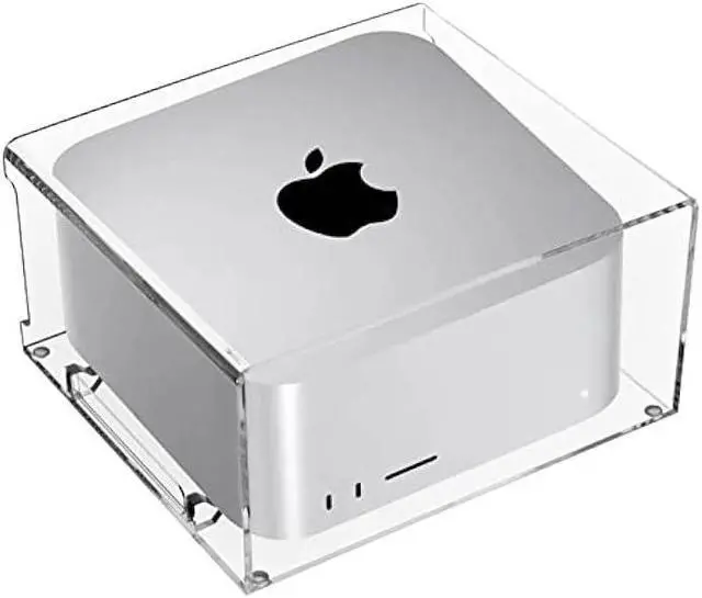 Main image of CaSZLUTION Acrylic Desktop Stand for Apple Mac Studio, Stand Holder Compatible with Mac Studio M1, Mac Mini M1 M2 2010-2023 (Clear)