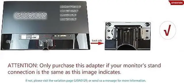Alt view image 3 of 6 - Gladiator Joe Monitor Arm/Mount VESA Bracket Adapter Compatible with LG 24MP58VQ, 24MP58VQ-P, 24MP59G, 24MP59G-P, 24MP60VQ, 27MP58VQ, 27MP58VQ-P | Laser Cut | 100% Made in North America