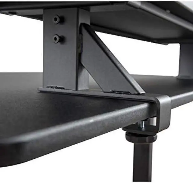 Alt view image 5 of 6 - Stand Up Desk Store Clamp-On Adjustable Height Desk Shelf Monitor Stand (60 Wide)