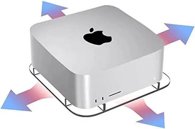 Alt view image 2 of 7 - CaSZLUTION Acrylic Desktop Stand for Mac Studio Stand Holder Compatible with Mac Studio and Mac Mini