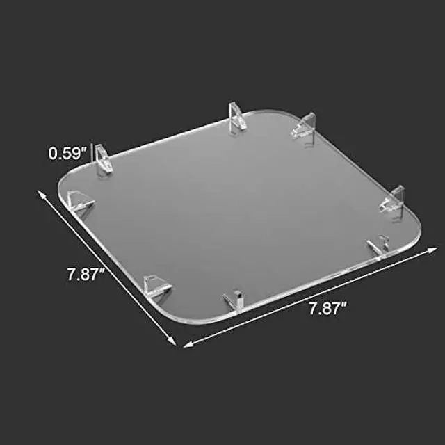 Alt view image 5 of 7 - CaSZLUTION Acrylic Desktop Stand for Mac Studio Stand Holder Compatible with Mac Studio and Mac Mini
