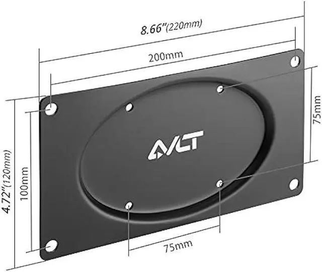 Alt view image 6 of 7 - AVLT VESA 200 x 100 Extension Steel Plate Monitor Mount Adapter for 23 inch to 43 inch Monitor Screen Sizes