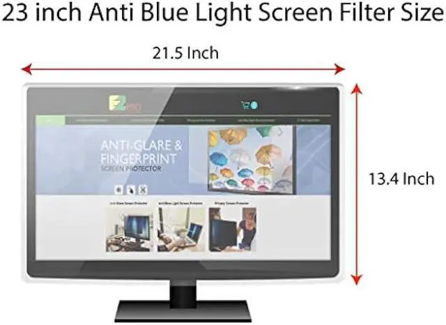 Alt view image 2 of 6 - Anti Blue Light Screen Filter for 23 Inches Widescreen Desktop Monitor, Blocks Excessive Harmful Blue Light, Reduce Eye Fatigue and Eye Strain