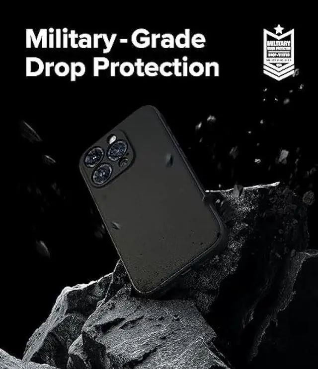 Alt view image 6 of 6 - Ringke Onyx [Feels Good in The Hand] Compatible with iPhone 15 Pro Max Case, Anti-Fingerprint Technology Prevents Oily Smudges Non-Slip Enhanced Grip Precise Cutouts for Camera Lenses - Black