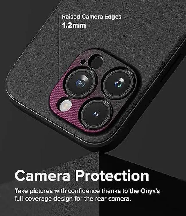Alt view image 5 of 6 - Ringke Onyx [Feels Good in The Hand] Compatible with iPhone 15 Pro Max Case, Anti-Fingerprint Technology Prevents Oily Smudges Non-Slip Enhanced Grip Precise Cutouts for Camera Lenses - Black