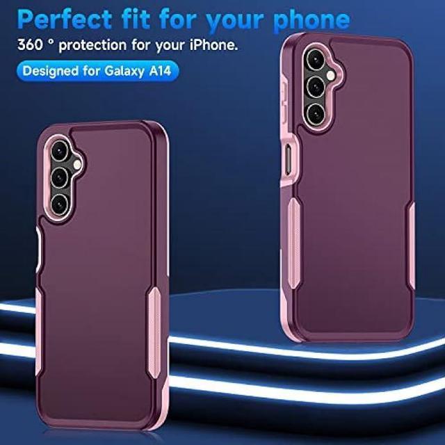 SunRemex 3 in 1 for Samsung Galaxy A14 5G Case with Tempered