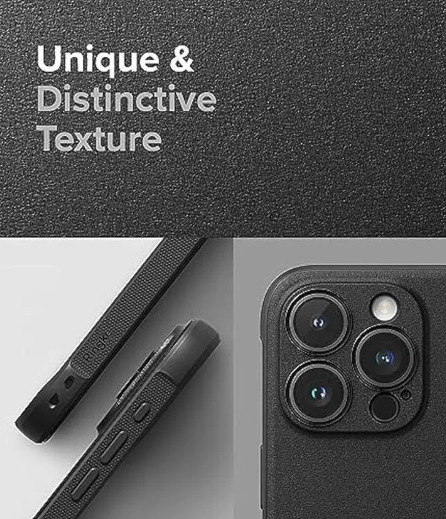 Alt view image 3 of 6 - Ringke Onyx [Feels Good in The Hand] Compatible with iPhone 15 Pro Max Case, Anti-Fingerprint Technology Prevents Oily Smudges Non-Slip Enhanced Grip Precise Cutouts for Camera Lenses - Black