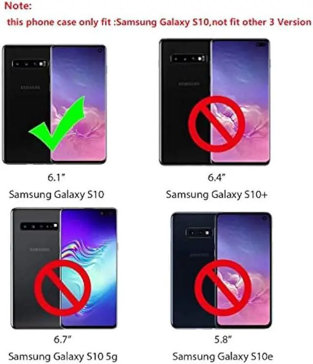 Alt view image 3 of 6 - Aozuoton for Samsung Galaxy S10 Case, Galaxy S10 Case, [Military Grade 16ft. Drop Tested] Ring Shockproof Protective Phone Case for Samsung Galaxy S10,Black
