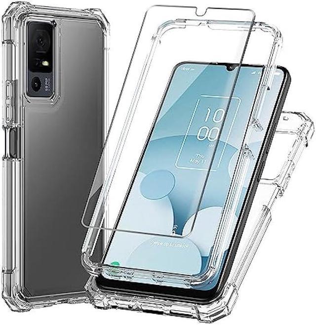 YJROP for TCL 40 XL Case with Tempered Glass Screen Protector