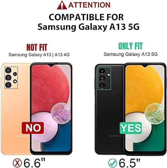 Alt view image 2 of 6 - LeYi for Galaxy A13 5G / A04s Case: Slide Camera Cover + [2 Pcs] Tempered Glass, for 360 Military-Grade with Kickstand, Black