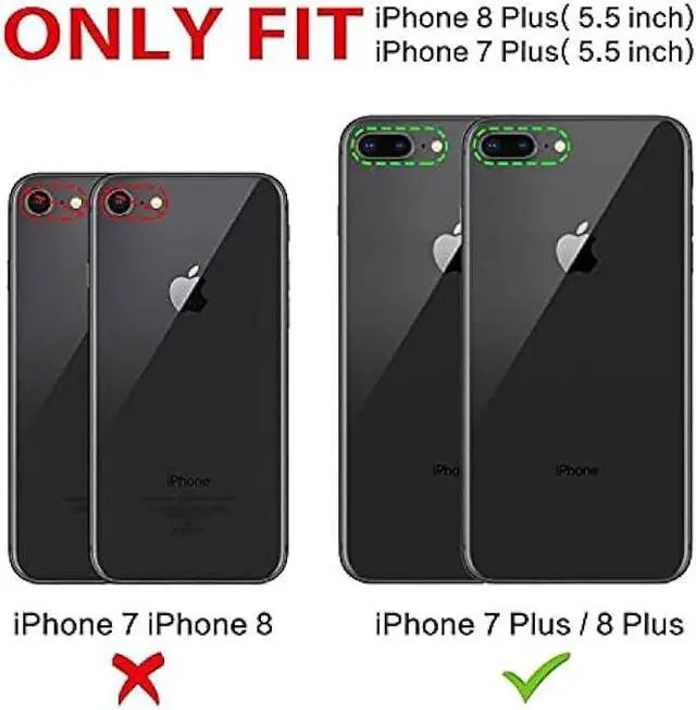 Alt view image 2 of 6 - BENTOBEN Case for iPhone 8 Plus/iPhone 7 Plus, 3 Layer Hybrid Hard PC Soft Rubber Heavy Duty Rugged Bumper Shockproof Anti Slip Full-Body Protective Phone Cover , Wine Red
