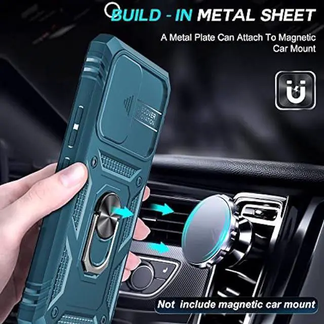 Alt view image 4 of 6 - LeYi for Samsung Galaxy A53 5G Case: A53 5G Phone Case with Slide Camera Cover + [2 Pack] Tempered Glass Screen Protector, 360 Full Body Shockproof Case with Kickstand for Samsung Galaxy A53 5G, Blue