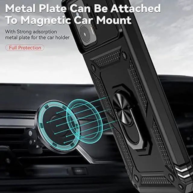 Alt view image 2 of 7 - SunStory for Motorola Moto G 5G 2023 Case with HD Screen Protector & Slide Camera Cover & Kickstand, [Military-Grade] Phone Case for Moto G 5G 2023 (Black)