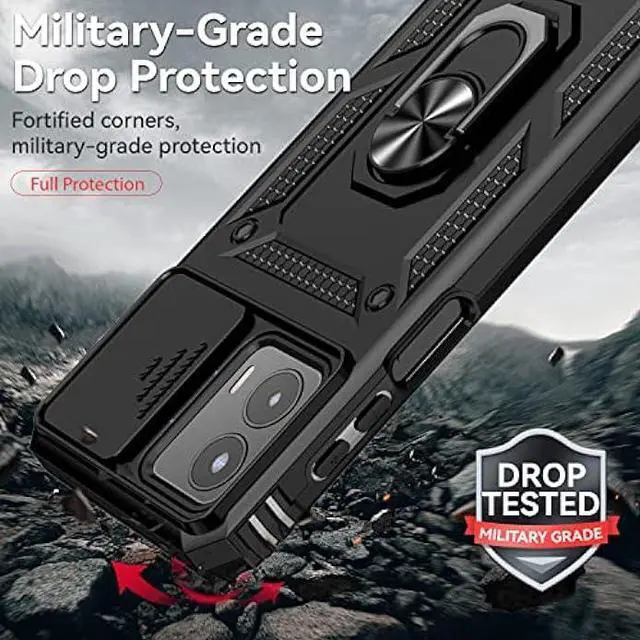 Alt view image 5 of 7 - SunStory for Motorola Moto G 5G 2023 Case with HD Screen Protector & Slide Camera Cover & Kickstand, [Military-Grade] Phone Case for Moto G 5G 2023 (Black)