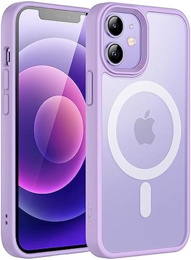 JETech Magnetic Case for iPhone 12 Mini 5.4-Inch Compatible with MagSafe,  Translucent Matte Back Slim Shockproof Phone Cover (Light Purple) 