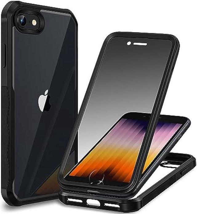 CENHUFO Privacy Case for iPhone SE 2020/SE 2022 /iPhone 8/iPhone 7, with  Built-in Glass Privacy Screen Protector Full Body Shockproof Cover Spy  Phone Case for iPhone SE 2020/2022/iPhone 8/7 -Black 