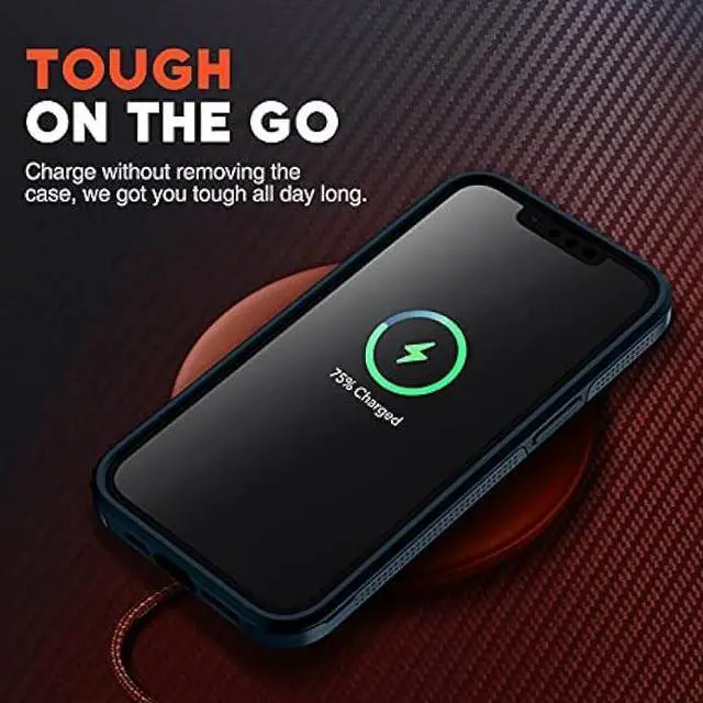 Alt view image 5 of 6 - NTG Military Shockproof iPhone 14 Case, iPhone 13 Case [2 Layer Structure Protection] [Military Grade Anti-Drop] Hard Slim iPhone 14/13 Phone Case,Shockproof Protective Phone Case for iPhone 14/13