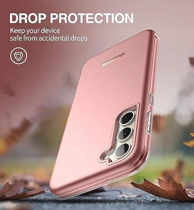 Alt view image 6 of 7 - SURITCH for Samsung Galaxy S23 Plus Case, [Built-in Screen Protector] [Dual-Layer Protection ] Full Protection Shockproof Rugged Bumper Phone Cover for Samsung S23 Plus 6.6 Inch - Rose Gold