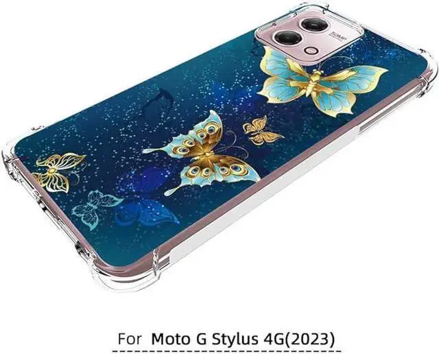 Alt view image 4 of 5 - FollmeAir for Moto G Stylus 4G 2023 Case(NOT for Stylus 5G 2023),Slim Flexible TPU for Girls Women Airbag Bumper Shock Absorption Rubber Soft Silicone Cover for Moto G Stylus 4G 2023 (Butterfly)