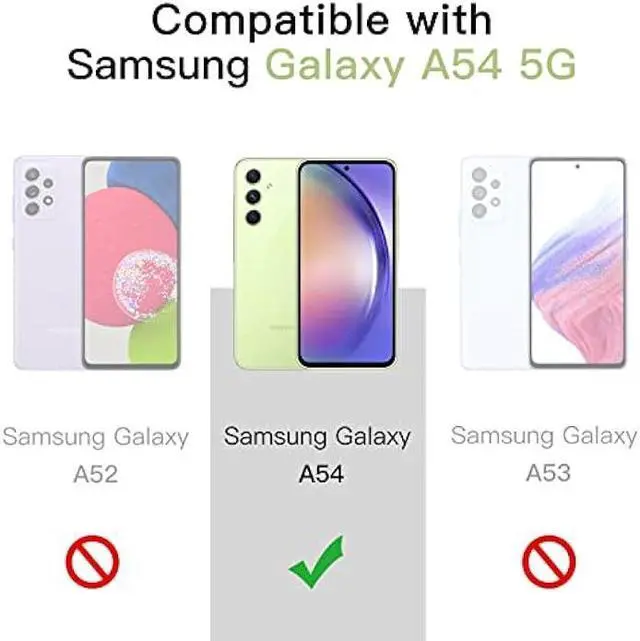 Alt view image 2 of 6 - JETech Case for Samsung Galaxy A54 5G 6.4-Inch, Non-Yellowing Shockproof Bumper Protective Phone Cover, Anti-Scratch Hard PC Back (Clear)