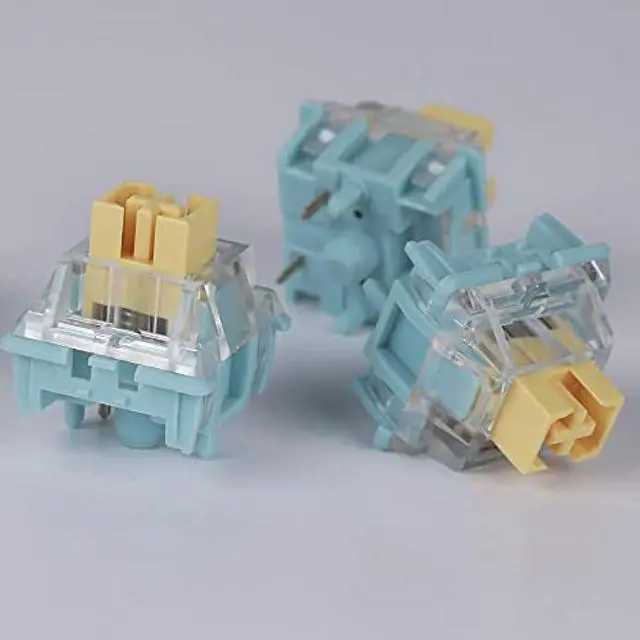 Alt view image 5 of 6 - EPOMAKER Sea Salt Silent Mechanical Keyboard Switches Set, Pre-Lubed Linear Switch with LED Slot, 35 Pieces for Customizing Keyboards