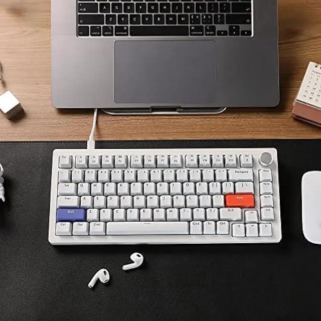Alt view image 2 of 6 - DrunkDeer A75 Rapid Trigger Gaming Keyboards for Valorant, TKL Mechanical Keyboard, Hyper Fast Magnetic-Switch, RGB Wired USB Compact 82 Keys with Knob, Anti-Ghosting Spill-Resistant White