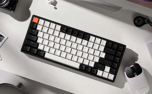 Alt view image 2 of 7 - Keychron K2 Wireless Bluetooth/USB Wired Gaming Mechanical Keyboard, Hot-swappable 75% Layout 84 Keys RGB LED Backlight, Aluminum Frame for Mac Windows, Gateron G Pro Brown Switch, Version 2