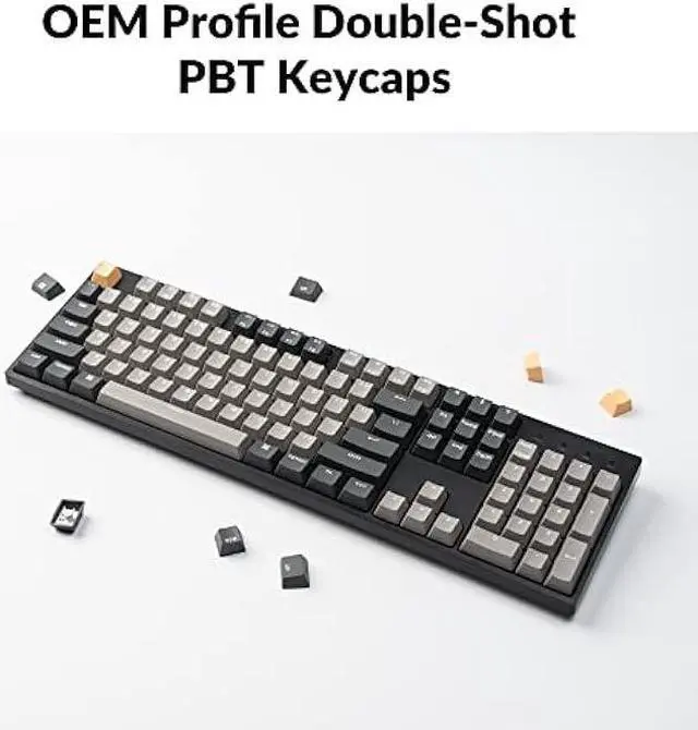 Alt view image 5 of 7 - Keychron C2 Pro Wired Custom Mechanical Keyboard Full Size Layout QMK/VIA Programmable Macro RGB Backlit with Hot-Swappable Keychron K Pro Brown Switch OEM Profile PBT Keycaps for Mac Windows Linux
